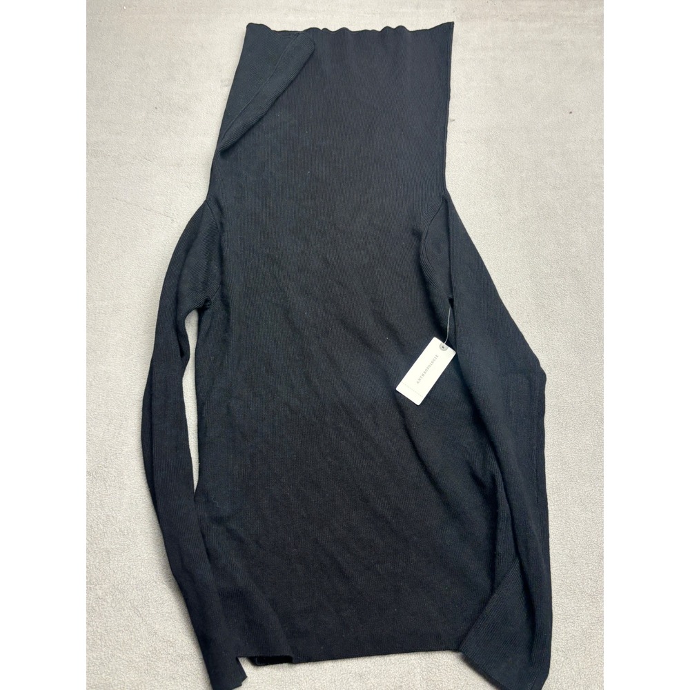 Anthropologie Ottowa Black Ribbed Turtleneck Sweater Small NWT